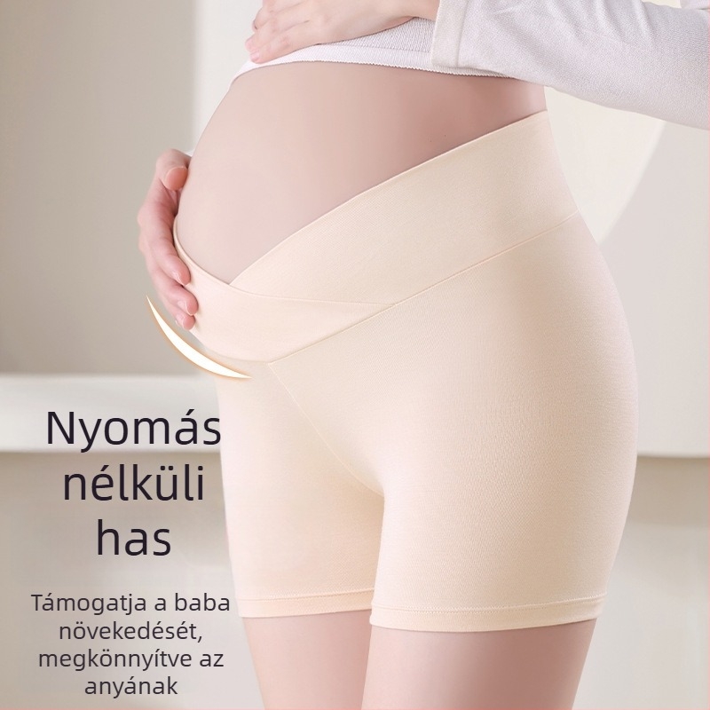 Anyasági leggings a has támogatásával, alacsony derék, lélegző viszkóz szövet, antibakteriális és átlátszatlan