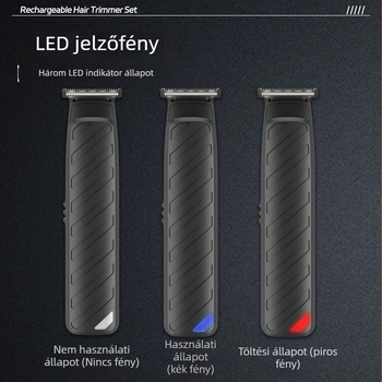 Új 3–in–1 funkciójú elektromos hajvágó LED kijelzővel, újratölthető, kefés motor, rozsdamentes acél pengék, vízálló, alkalmas háziállatokhoz