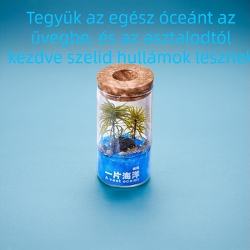Üveg óceáni mikro táj akvárium halakkal — íróasztali dekoráció és ajándék