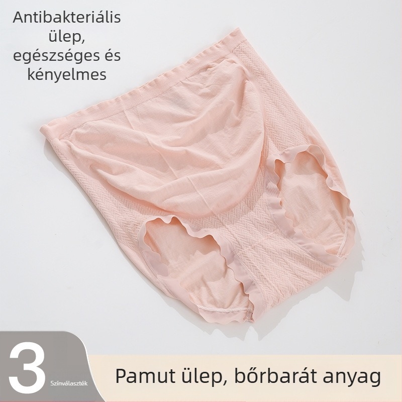 Plusz méretű kismama alsónemű, magas derekú, pamut betéttel az ágyék területén, hasát támasztó, közép- és késői terhességre