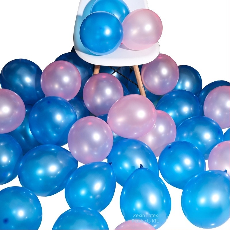 Latex díszítő lufi, kör alakú, nyomtatott logóval, 100 darabos csomag