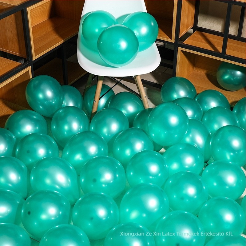 Latex díszítő lufi, kör alakú, nyomtatott logóval, 100 darabos csomag
