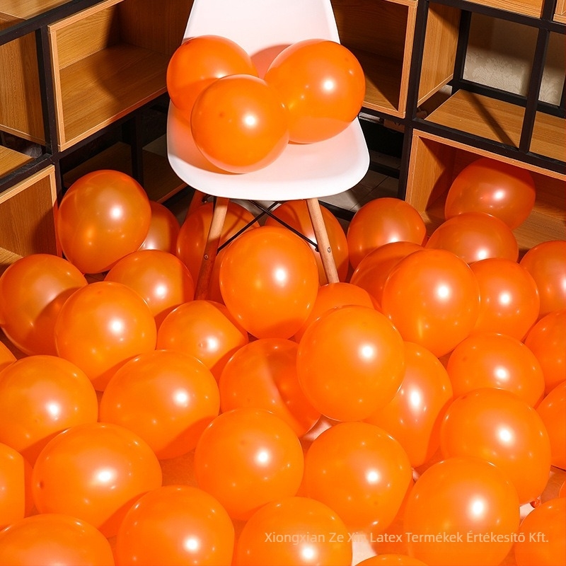 Latex díszítő lufi, kör alakú, nyomtatott logóval, 100 darabos csomag