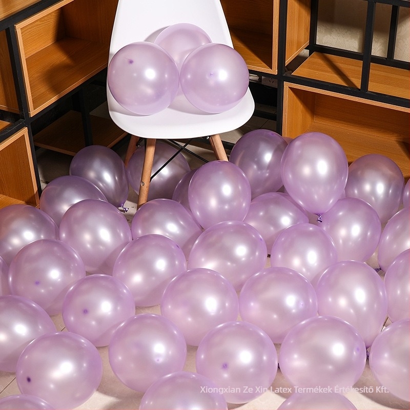 Latex díszítő lufi, kör alakú, nyomtatott logóval, 100 darabos csomag