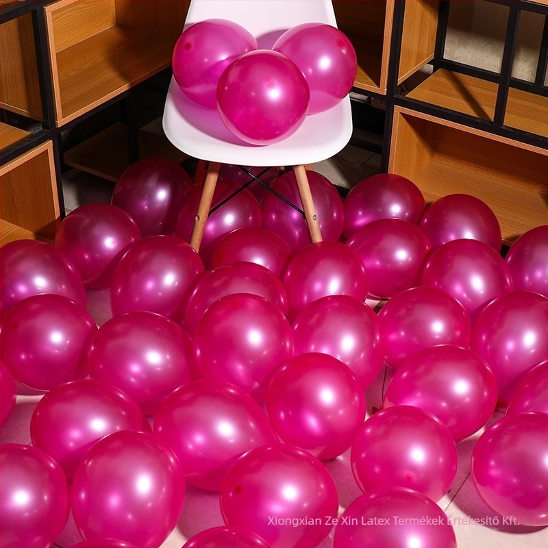 Latex díszítő lufi, kör alakú, nyomtatott logóval, 100 darabos csomag