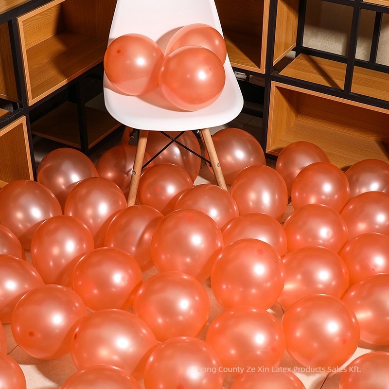 Latex díszítő lufi, kör alakú, nyomtatott logóval, 100 darabos csomag