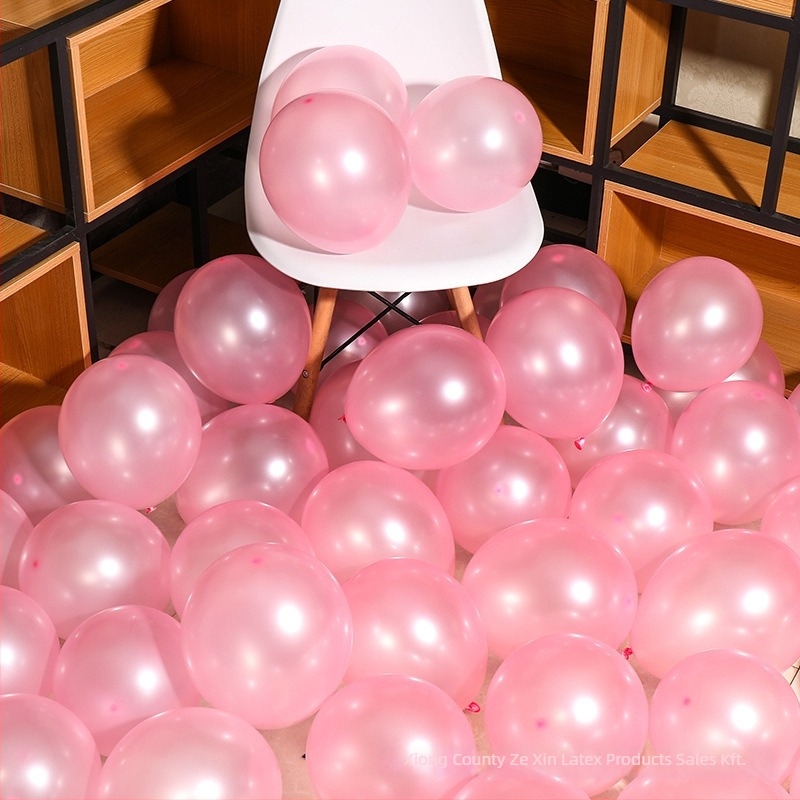 Latex díszítő lufi, kör alakú, nyomtatott logóval, 100 darabos csomag