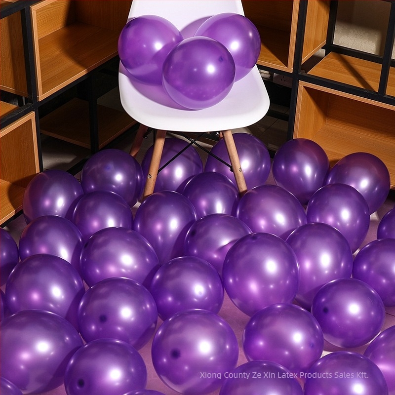 Latex díszítő lufi, kör alakú, nyomtatott logóval, 100 darabos csomag