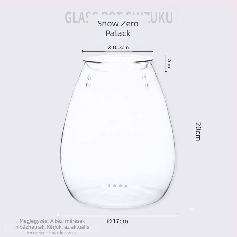 Mini irodai Shizuku üveg — asztali mini táj, magas boroszilikát üveg, fúvott üveg, testreszabható, Light Luxury stílus