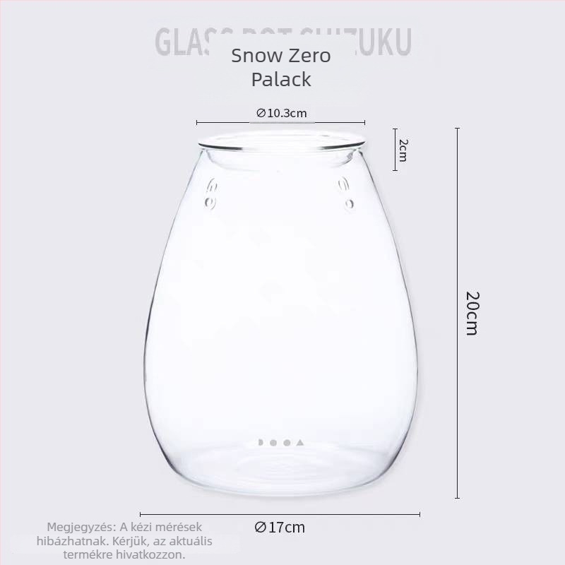 Mini irodai Shizuku üveg — asztali mini táj, magas boroszilikát üveg, fúvott üveg, testreszabható, Light Luxury stílus