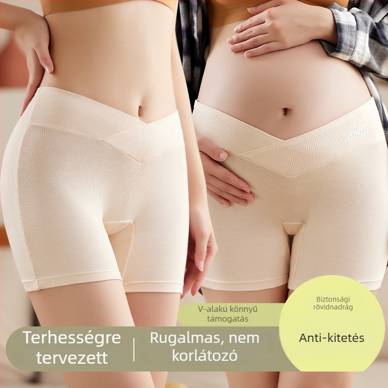 Terhes nadrág, alacsony derék, 100% pamut anyag, belső pamut bélés (50–70%), négy évszakos viselet, szövés >150 szál