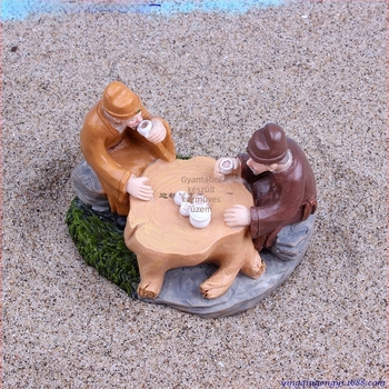 Yingqiu Craft gyantából készült figurák akvárium mikrotájképéhez – ősi teake kultúra téma, festettek, testre szabhatóak