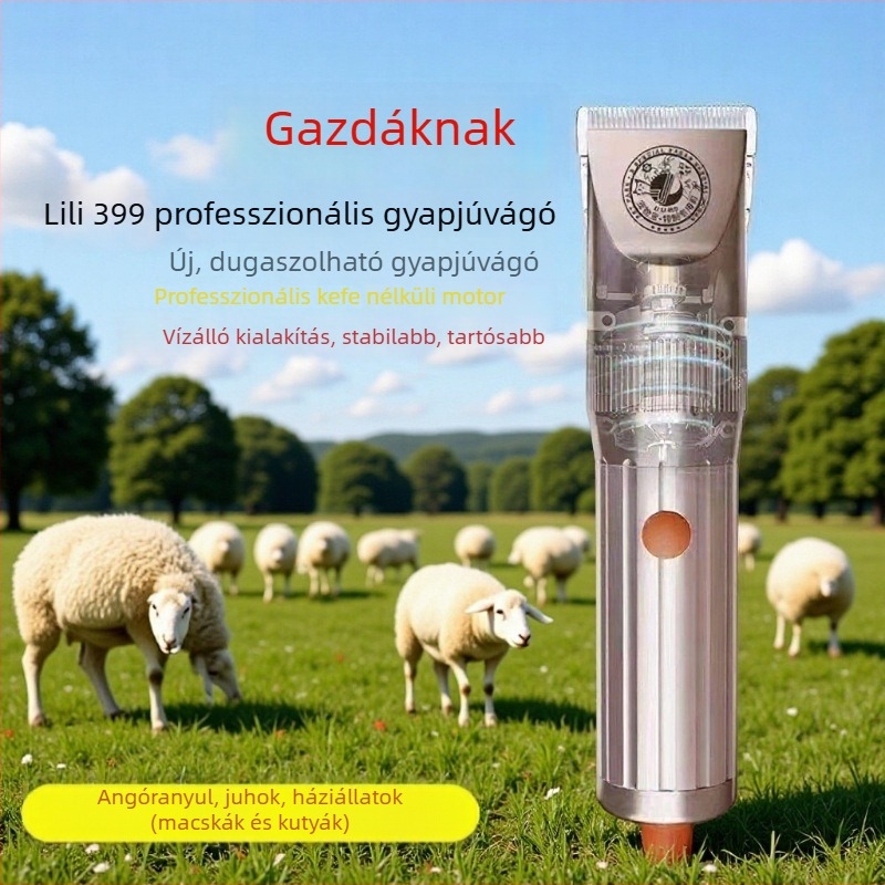 Akkumulátoros, nagy teljesítményű alumíniumötvözetes elektromos nyíró Angóra kecskék számára, fejlesztett modell