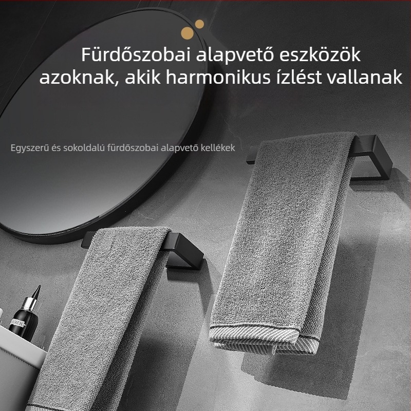 Fali törölközőtartó – erős típus, teherbírás 10 kg, fúrás nélkül