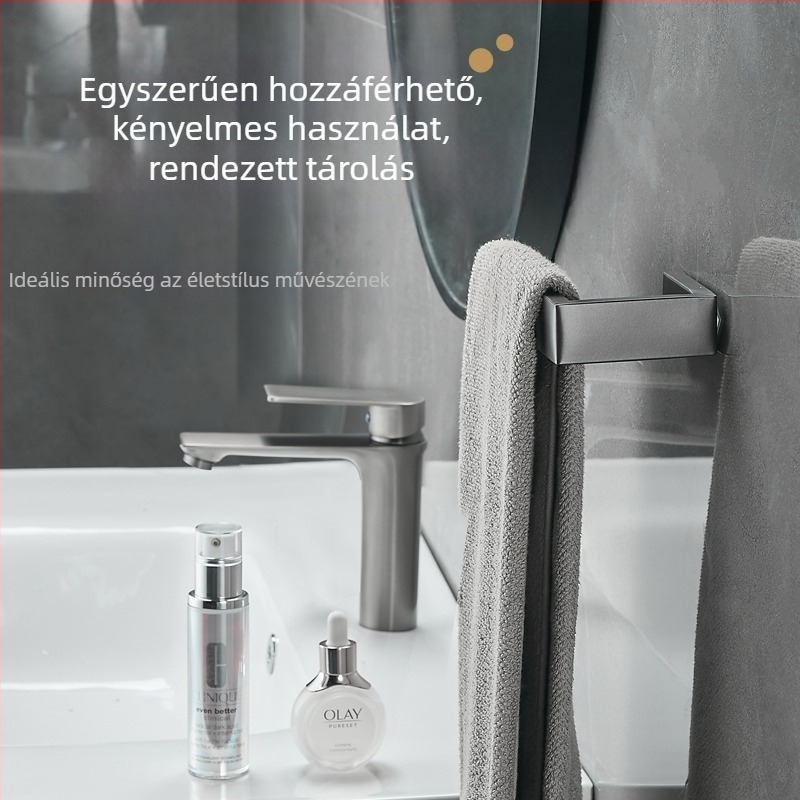 Fali törölközőtartó – erős típus, teherbírás 10 kg, fúrás nélkül