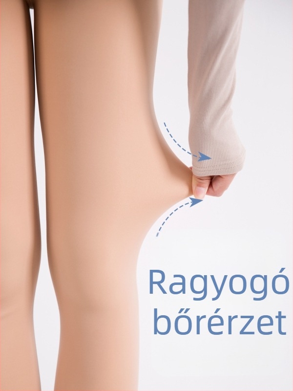 Kismama kötött fleece-beléssel ellátott, lábfejes leggings, vastag, nylon 30-50% keverék, karcsú fazon