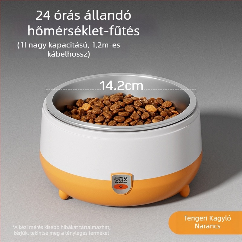 Macska víztál hőmérséklet-szabályozással, automatikus rozsdamentes acél tál cirkulációval és fűtéssel