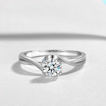 JZ383 0,5 ct csavart karú koronás gyűrű kubik cirkóniával
