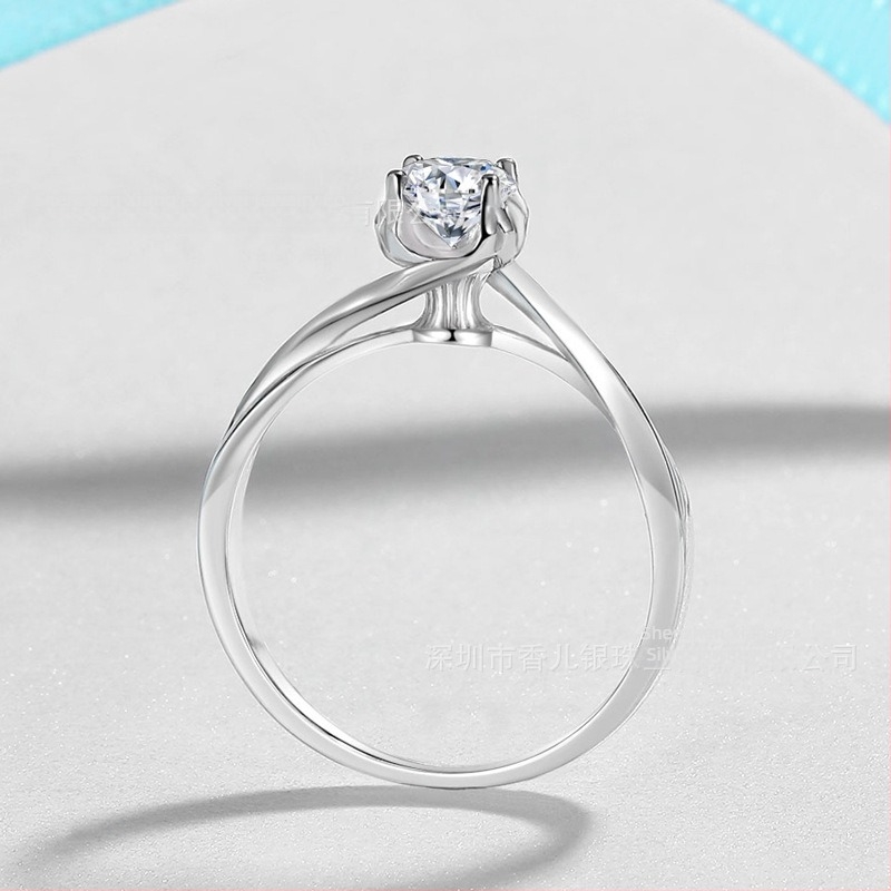 JZ383 0,5 ct csavart karú koronás gyűrű kubik cirkóniával