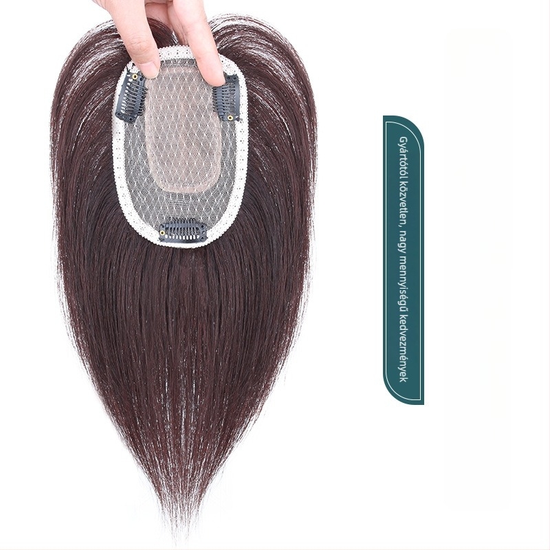 Parukadarab valódi emberi hajból, egyenes, modell White Diamond hair replacement piece, nőknek, hővel festhető