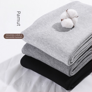 Kismama leggings hasi támogatással, vastag fleece-béléssel, téli hosszú fazon, univerzális stílus, Schio