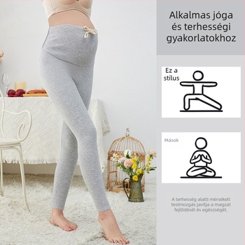 Kismama leggings hasi támogatással, vastag fleece-béléssel, téli hosszú fazon, univerzális stílus, Schio