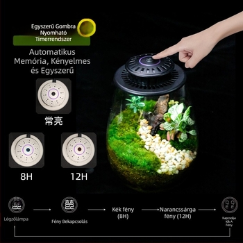 Teljes spektrumú növényvilágító lámpa mikro tájhoz – 4 LED, 230 lm, 6500K, 220V, 63 lm/W