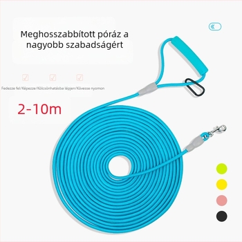 Közepes méretű kutya póráz és hámkészlet, mellkas- és hátrész pánttal, 2–10 m, kis fajtáknak, például Teddy, Bichon Frisé, Pomerániai törpe