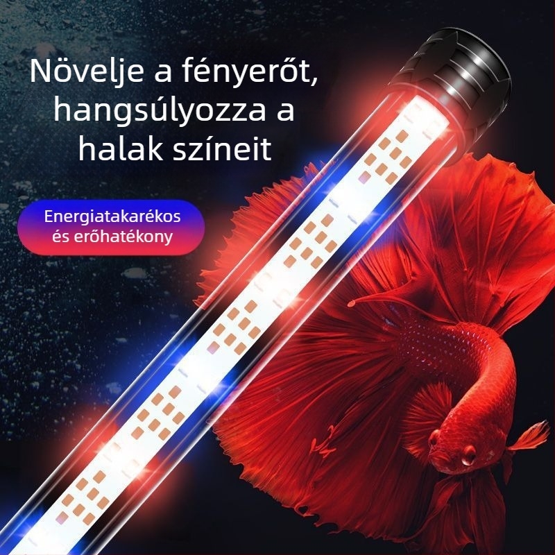 Akvaris lámpa – rendkívül fényes fehér fény, vízálló díszítő akváriumi világítás növényekhez; Anyag: Egyéb; Importált: Nem; Márka: Nothing