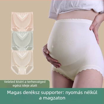 Plusz méretű kismama fehérnemű nőknek, varrás nélküli, magas derekú, lélegző, pamut bélésű, antibakteriális