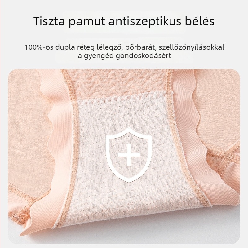 Plusz méretű kismama fehérnemű nőknek, varrás nélküli, magas derekú, lélegző, pamut bélésű, antibakteriális