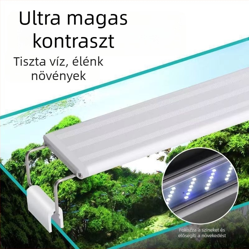 LED akváriumi fény – teljes spektrum, nagy fényerő, akváriumtájépítéshez
