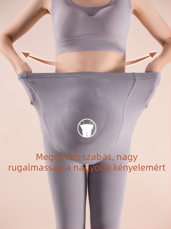 Terhességi kötött leggings tavasz-őszi-téli szezonokra, fleece-bevonatú és vastag velúr talppal, modell 8271