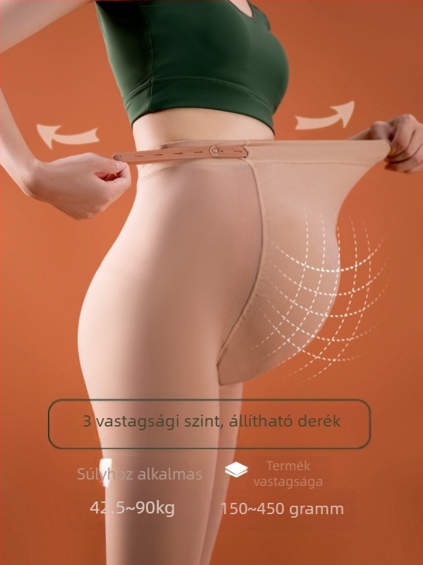 Terhességi kötött leggings tavasz-őszi-téli szezonokra, fleece-bevonatú és vastag velúr talppal, modell 8271