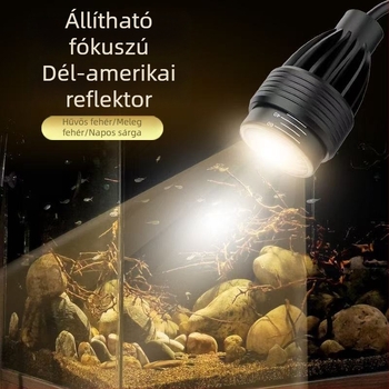 Zoomoló LED-akvarisztikai világítás vízi növényekhez, alumíniumötvözet, 8–18W/22W, 386 g