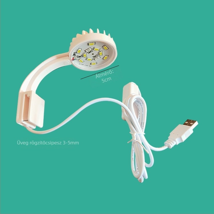 Mini akváriumi LED növényvilágítás – vízálló 5W lámpa 12×5730 LED-del