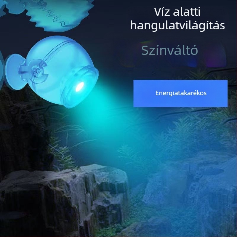 LED akváriumfény – Mingqi, PC anyag, 1W teljesítmény, 100 g tömeg