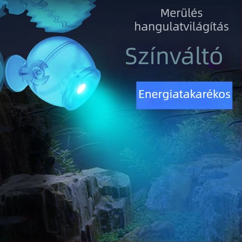 LED akváriumfény – Mingqi, PC anyag, 1W teljesítmény, 100 g tömeg