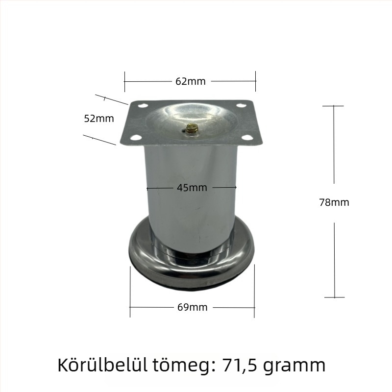 Állítható bútor lábak – hideg hengerelt acél, Jinjunheng hardware, modell Jjh-0375, modern stílus, elektroplattolt felület