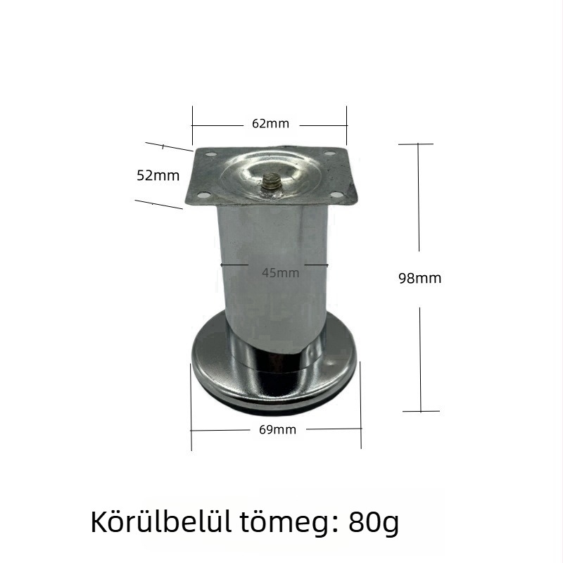 Állítható bútor lábak – hideg hengerelt acél, Jinjunheng hardware, modell Jjh-0375, modern stílus, elektroplattolt felület