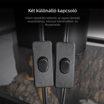 Wacool Hüllő UVB/UVA Naplámpa Két Árnyékolóval, Kerámiás Melegítés, 150W, 0,88 kg