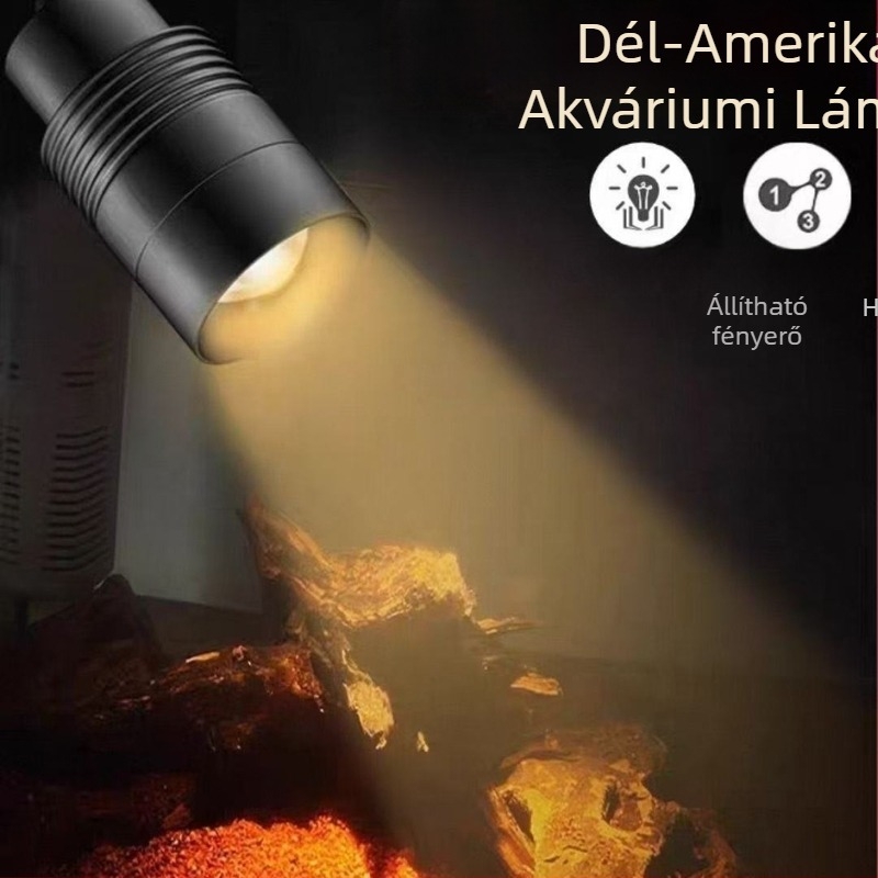 USB akvárium LED világítás, 3W, alumínium- és vas kivitel, mini spotlámpa kis akváriumokhoz
