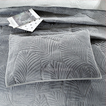 Nyári hűsítő quilt készlet, 100% pamut, reaktív nyomtatás és festés, geometriai mintázat, három részes ágyneműkészlet
