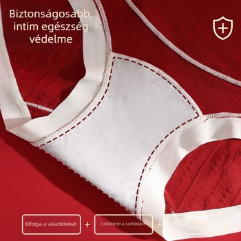 Kismama fehérnemű, magas derékkal, pamut, antibakteriális, has támasz, jacquard kötés