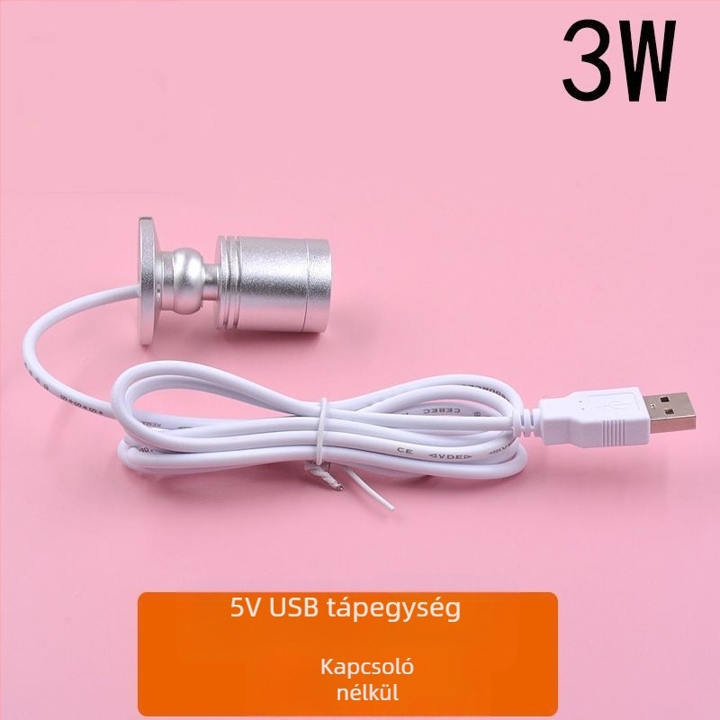 Asztali mini akváriumi spotlámpa - alumínium, ≤5W, Kínában gyártva