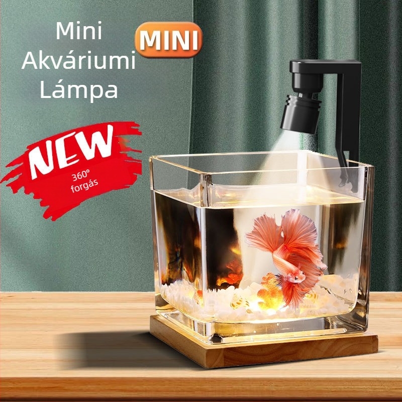 LED akvárium clip lámpa, forgatható, 2W, műanyag