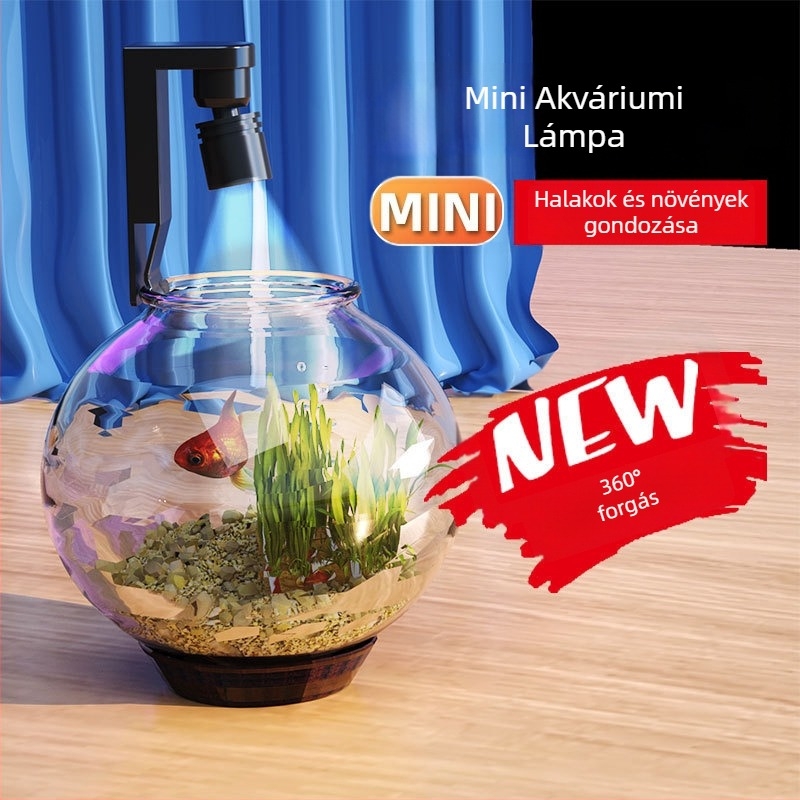 LED akvárium clip lámpa, forgatható, 2W, műanyag