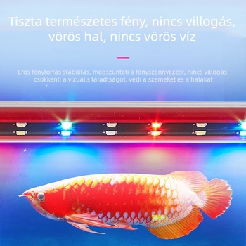 T8 LED vízálló akváriumi világítás sárkányhal számára, színváltó, hét színű LED cső