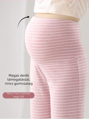 Kismama meleg leggings tavasz–őszre – otthoni velúr leggings, laza szabás
