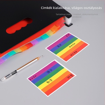 Yurui PP álló háromoldalas zárható irattál 25 rekesszel, logónyomtatási lehetőség